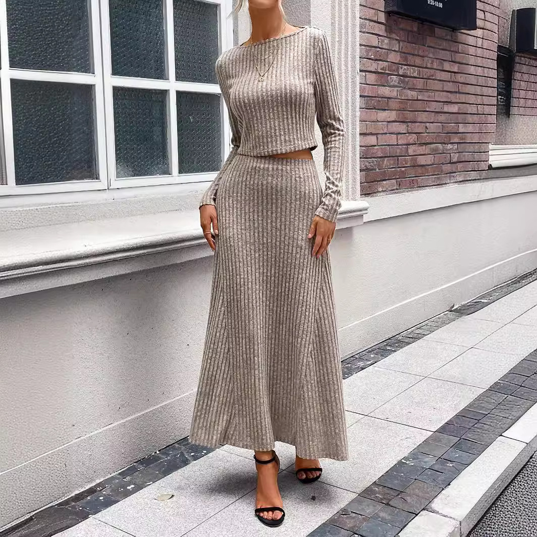 Winter Wear Clothes - Knit Skirt Sets Women Slim Dress