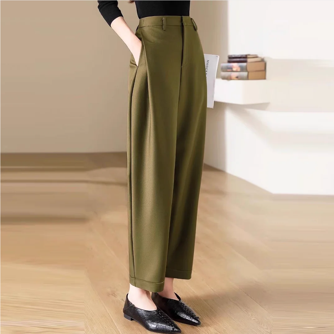 High Waist Slacks Female Trous - Winter Clothing Aesthetic 评论和价格
