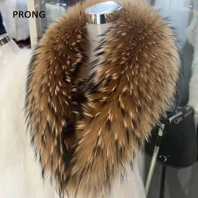 Natural Raccoon Fur Collar Rea - Winter Clothing Stores 评论和价格