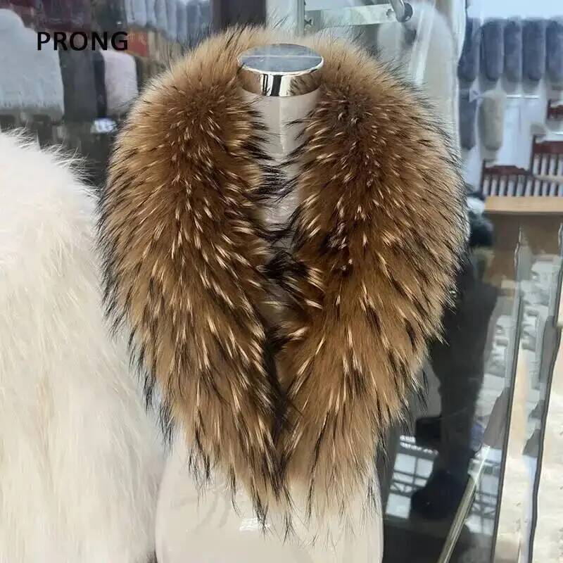Natural Raccoon Fur Collar Rea - Winter Clothing Stores 评论和价格