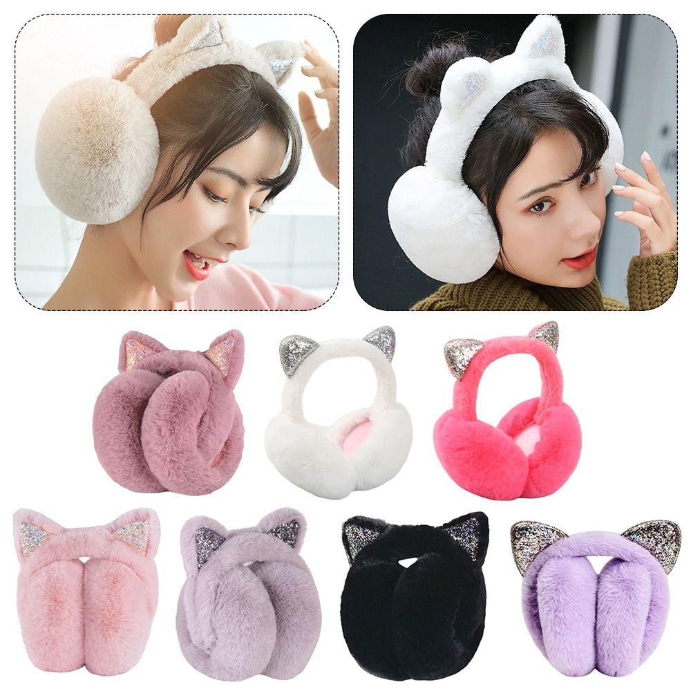 Cute Rabbit Design Animal Ear  - Ear Muff Foldable 评论和价格