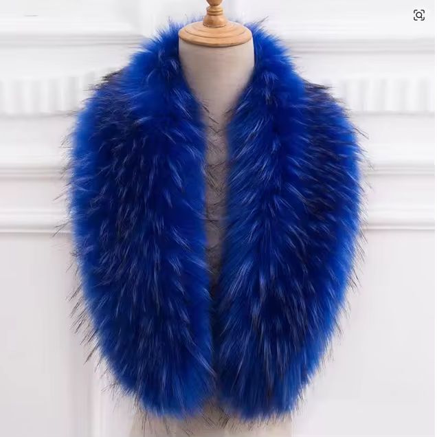Natural Fur Collar Real raccoo - Winter Clothing Stores 评论和价格