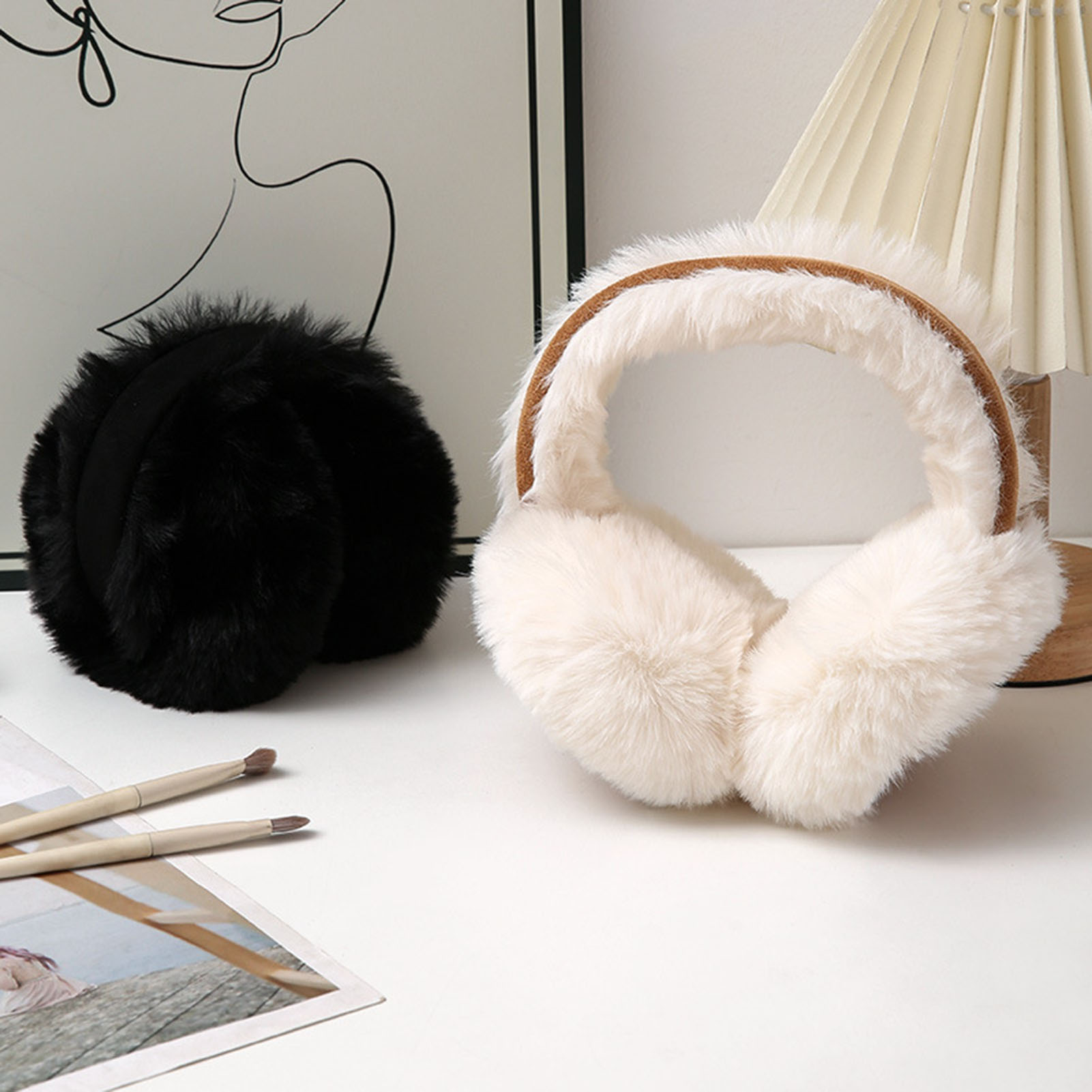 Windproof Earmuffs Plush Warm  - Ear Muff Foldable 评论和价格