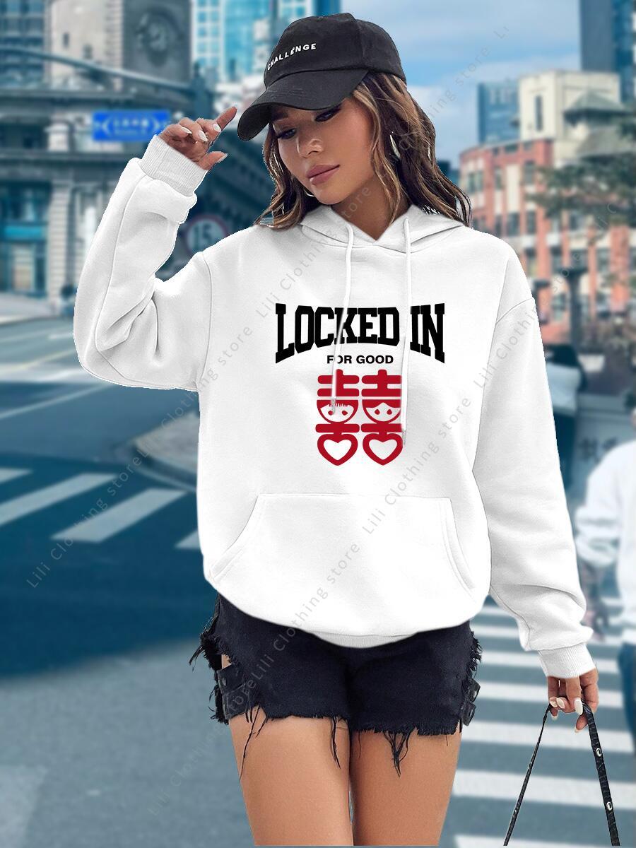 Funny Letter Print Hoodies Wom - Winter Clothing Aesthetic 评论和价格