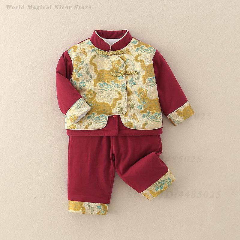 Autumn Winter Thick Tang Suit  - Winter Clothing Baby Boy 评论和价格