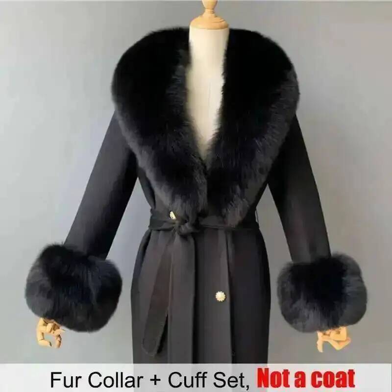 Real Fur Collar And Cuffs Set  - Winter Clothing Stores 评论和价格