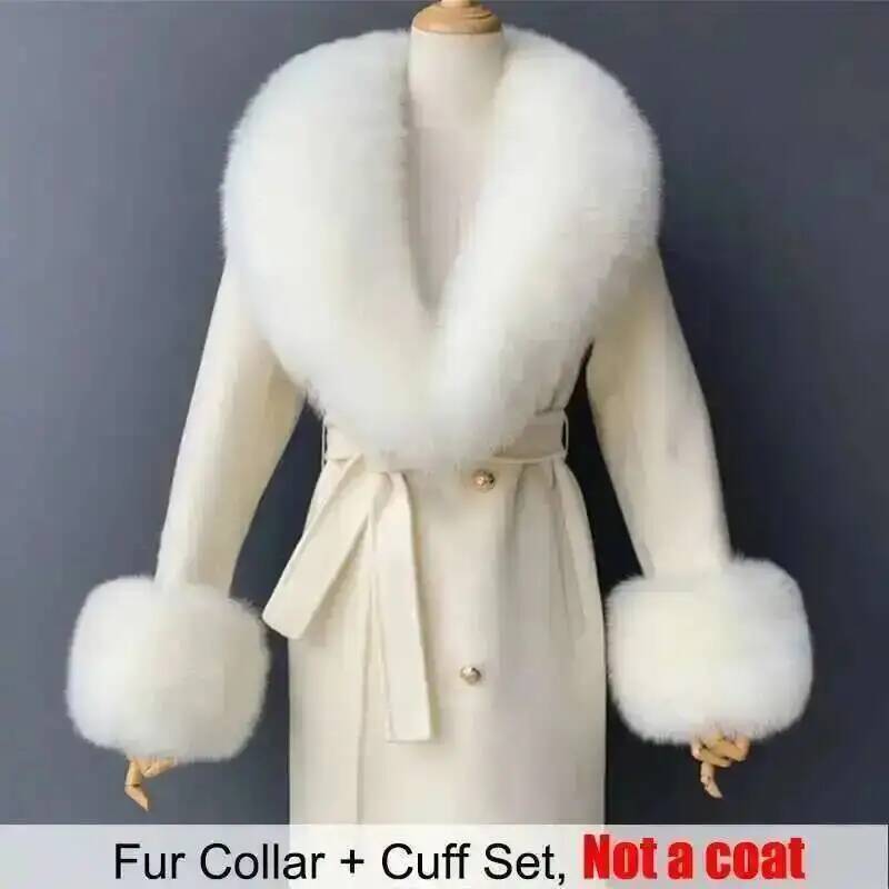 Real Fur Collar And Cuffs Set  - Winter Clothing Stores 评论和价格