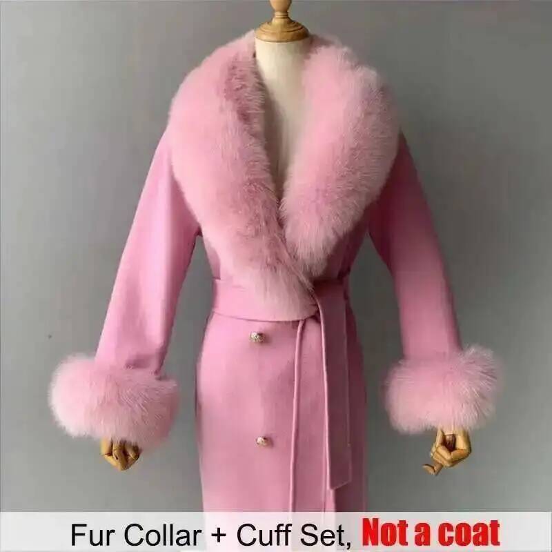 Real Fur Collar And Cuffs Set  - Winter Clothing Stores 评论和价格