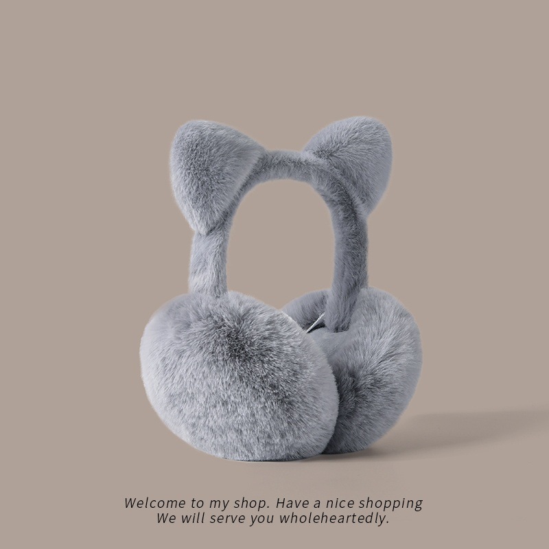 Cat Ears Foldable Earmuffs Plu - Ear Muff Foldable 评论和价格