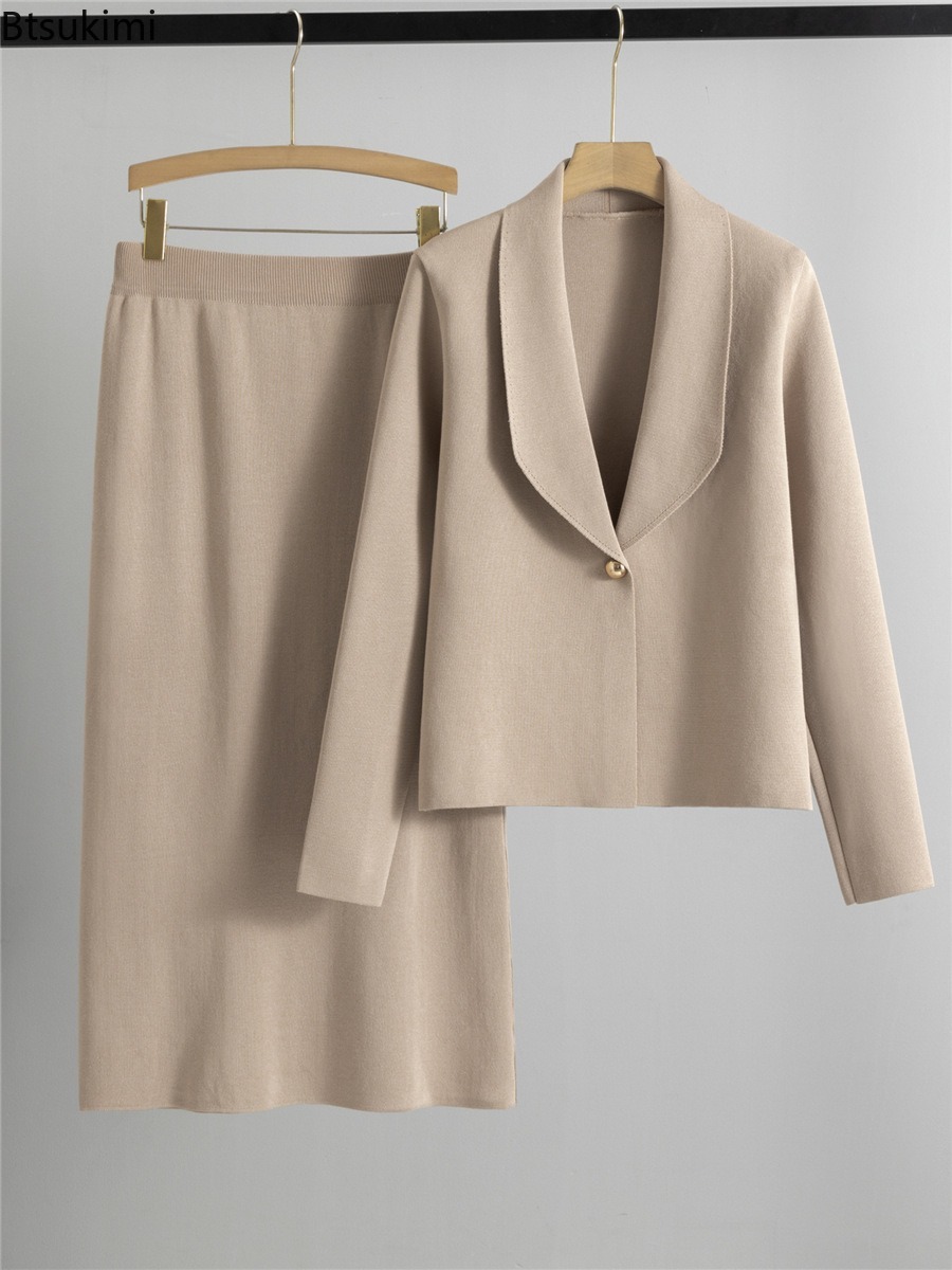Autumn Winter Knitted Two-piec - Winter Wear Clothes 评论和价格