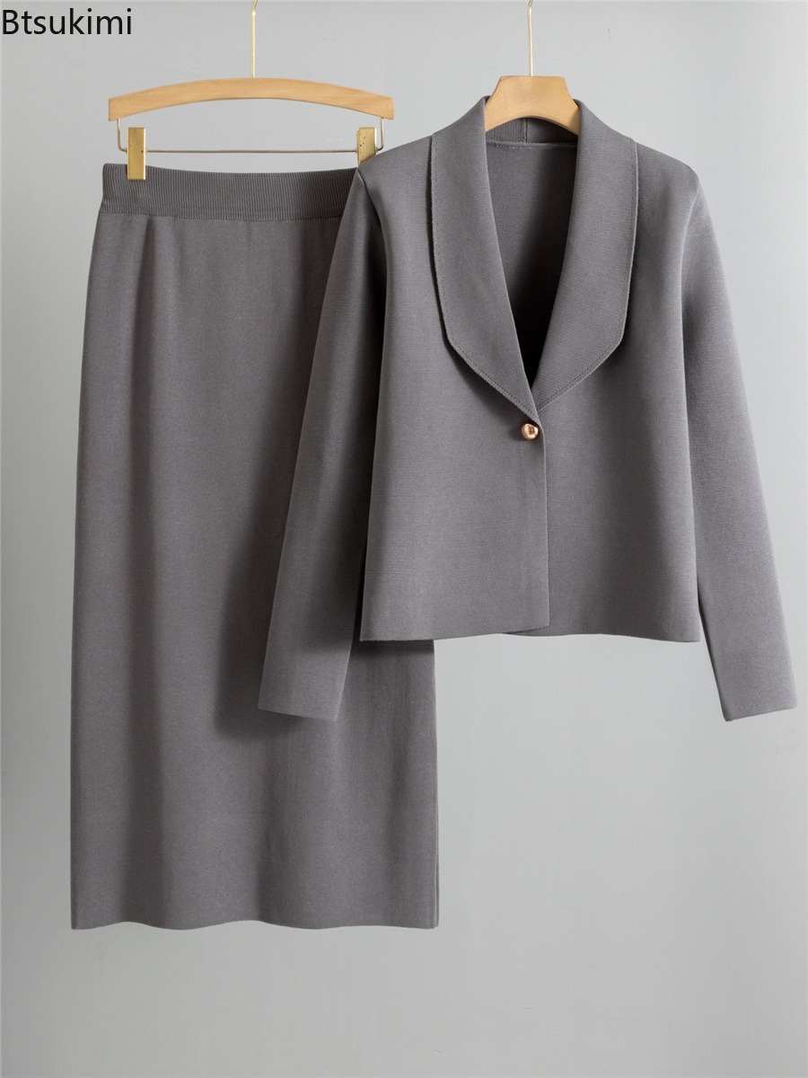 Autumn Winter Knitted Two-piec - Winter Wear Clothes 评论和价格